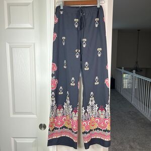 West Kei Wide Leg Palazzo Pants Boho Festival Women Size Small #562